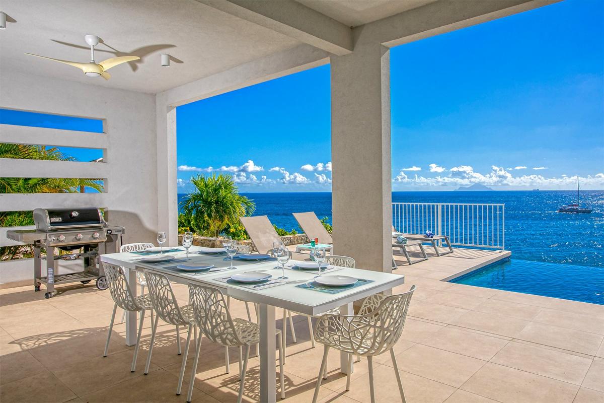 Location villa St Martin - Espace repas